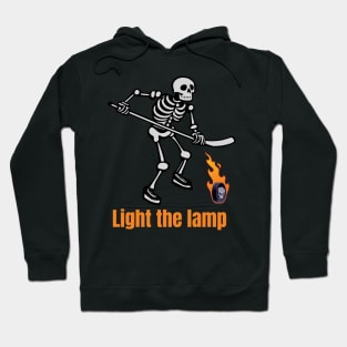 Hockey Skeleton, Light the Lamp Shirt, Game Day Shirt, Hockey Shirt, Hockey Tee, Gift for Him, Hockey Player Gift, Halloween, Birthday Gift Hoodie